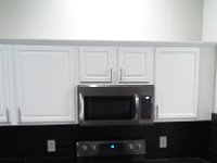 Here are the new black stainless appliances selected by the owner.  Black subway tile with gray grout was selected for the backsplash.
